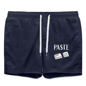 Strg V Einfügen - Badeshorts - French Navy - Vorne - AI Model Male 185 light (185cm)