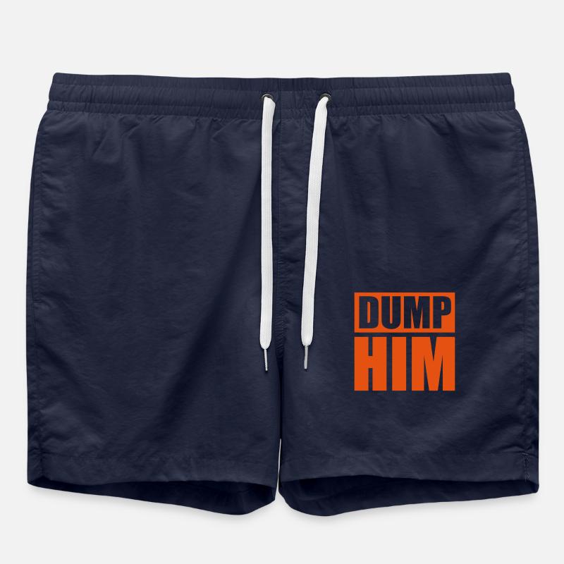 Dump Him Quote Logo - Short de bain - bleu marine