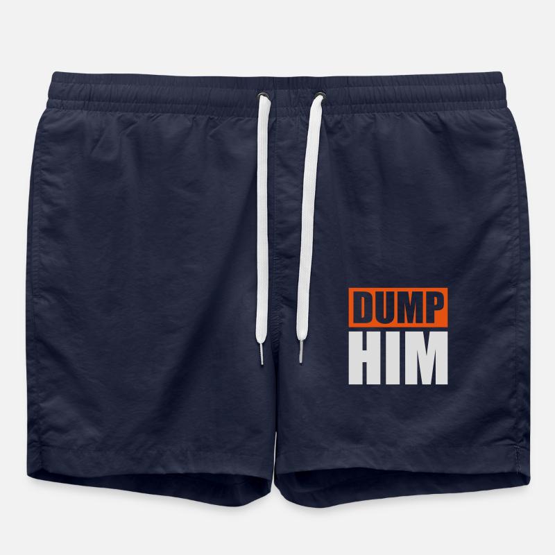 Dump Him Quote Logo - Short de bain - bleu marine