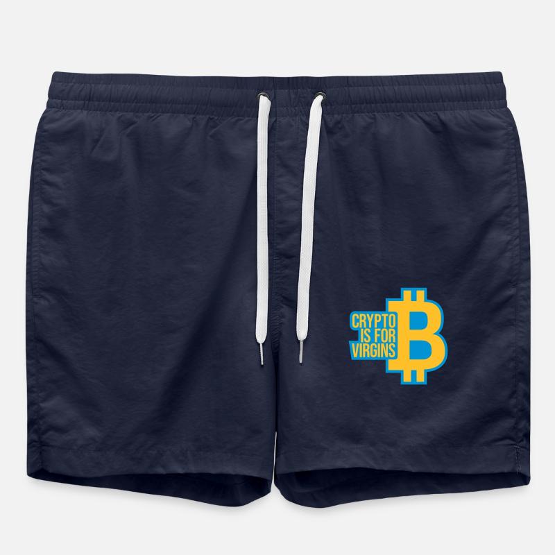 crypto is for virgins - Swim Trunks - french navy