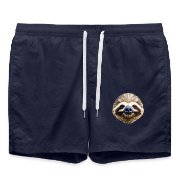 Steampunk Schimpanse - Retrofuturistisches Affen D - Badeshorts - French Navy - Vorne - AI Model Male 185 light (185cm)