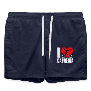 Ich liebe Capoeira - Badeshorts - French Navy - Vorne - AI Model Male 185 light (185cm)