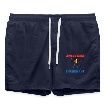 MAGIQUE ENSEIGNANT - Short de bain - bleu marine - Devant - AI Model Male 185 light (185cm)