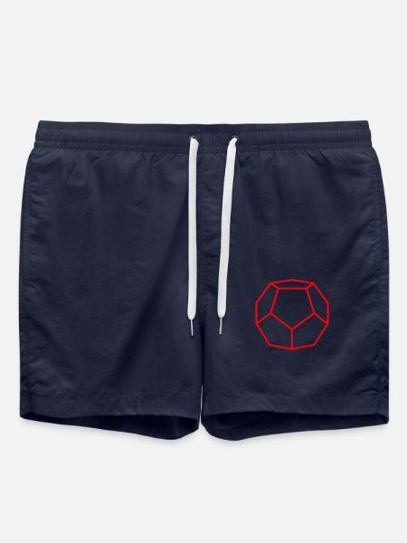 Roter Dodekaeder - Badeshorts - French Navy