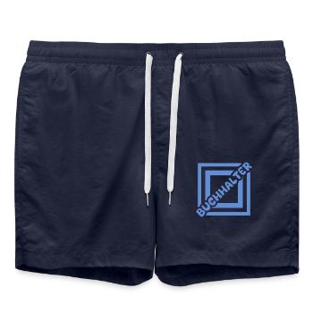 Geschenk für Buchhalter - Badeshorts - French Navy - Vorne - AI Model Male 185 light (185cm)