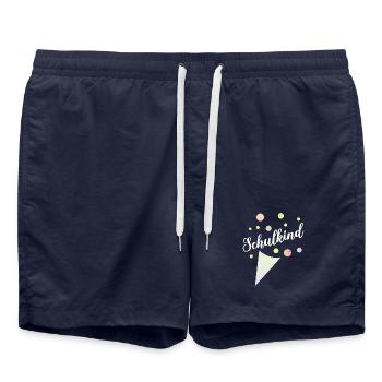 Schultüte Schulkind - Badeshorts - French Navy - Vorne - AI Model Male 185 light (185cm)
