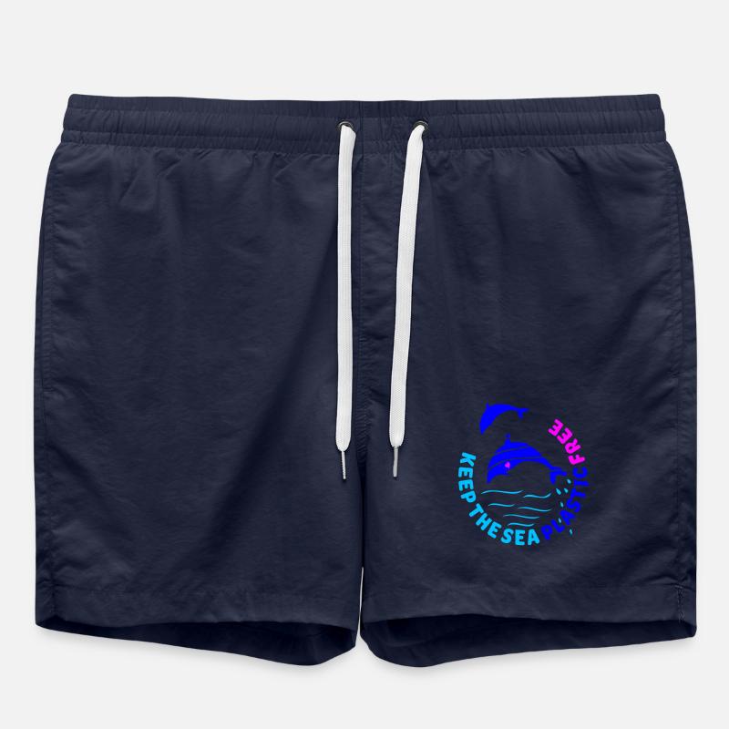 keep the sea plastic free - Swim Trunks - french navy