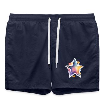 Star - Swim Trunks - french navy - Front - AI Model Male 185 light (185cm)