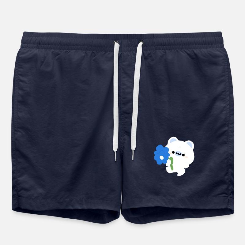 Romantic Polar Bear - Swim Trunks - french navy