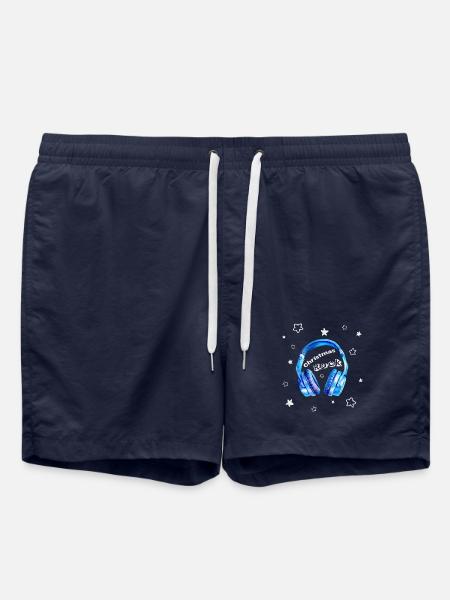 Christmas Rock - cooler Kopfhörer - Badeshorts - French Navy