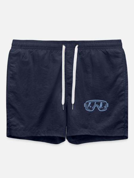Ski goggles Skier Snowboard Mountains - Swim Trunks - french navy