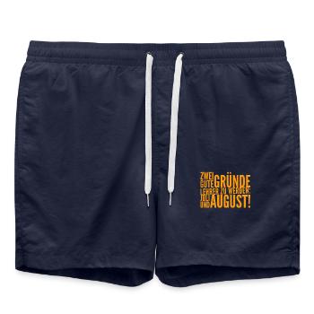 Lehrer werden - Badeshorts - French Navy - Vorne - AI Model Male 185 light (185cm)