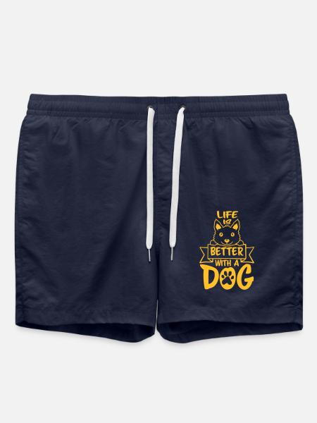 better with a dog - Swim Trunks - french navy