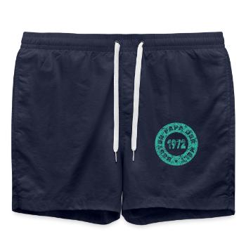 Fête des Pères 1972 - Short de bain - bleu marine - Devant - AI Model Male 185 light (185cm)