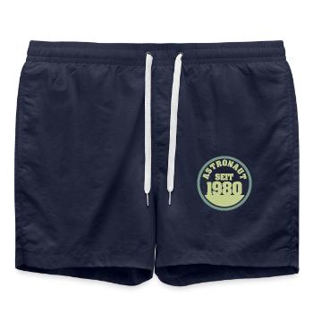 1980 - Short de bain - bleu marine - Devant - AI Model Male 185 light (185cm)