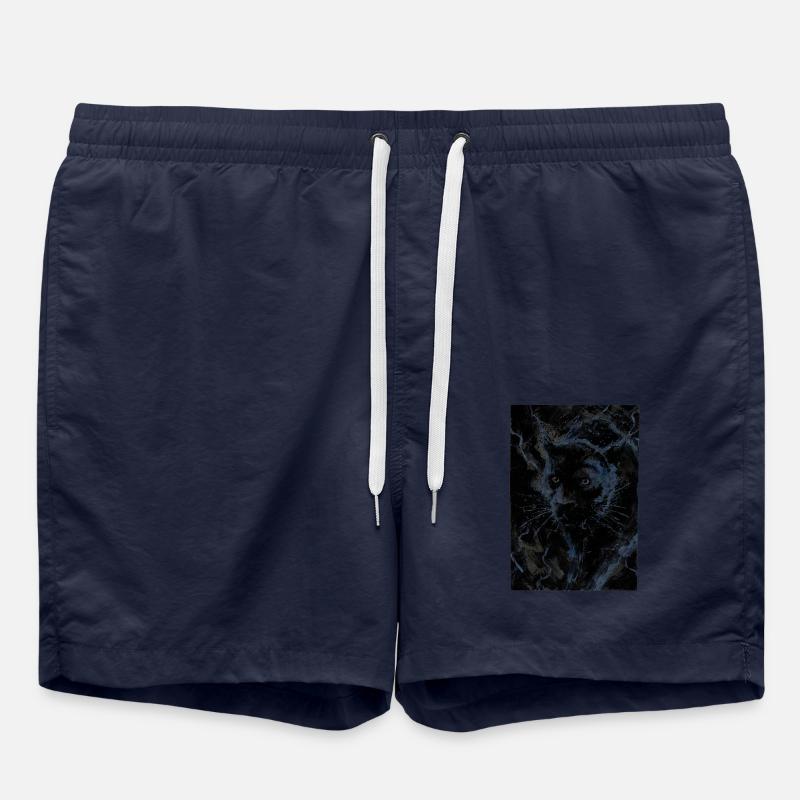 Panthère noire aux accents bleus - Short de bain - bleu marine