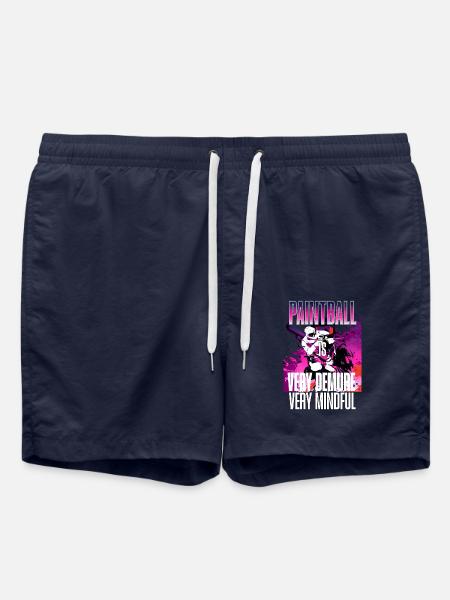 Paintball is demure, very mindful - Swim Trunks - french navy