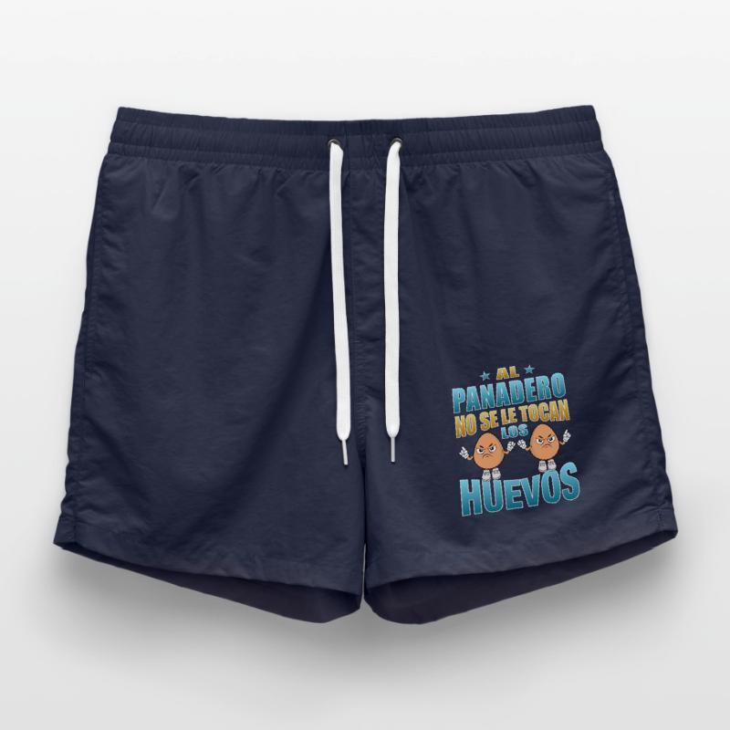 The baker does not touch his eggs Swim Trunks