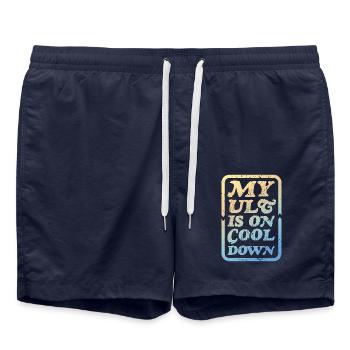 My ult is on cooldown - Swim Trunks - french navy - Front - AI Model Male 185 light (185cm)