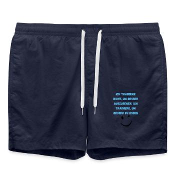 Sourire dans la journée sportive - Short de bain - bleu marine - Devant - AI Model Male 185 light (185cm)
