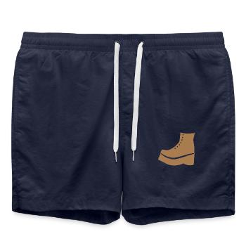 Brown Boot shoe - Swim Trunks - french navy - Front - AI Model Male 185 light (185cm)