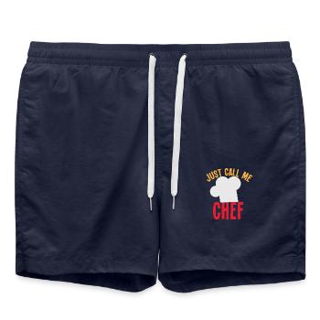 Nenn mich einfach Koch - Badeshorts - French Navy - Vorne - AI Model Male 185 light (185cm)
