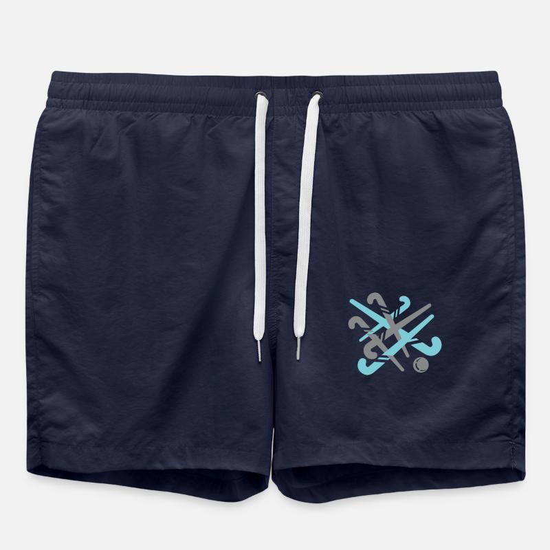 bâton de hockey - Short de bain - bleu marine