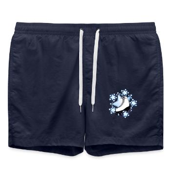 Rollkunstlauf Star blau - Badeshorts - French Navy - Vorne - AI Model Male 185 light (185cm)