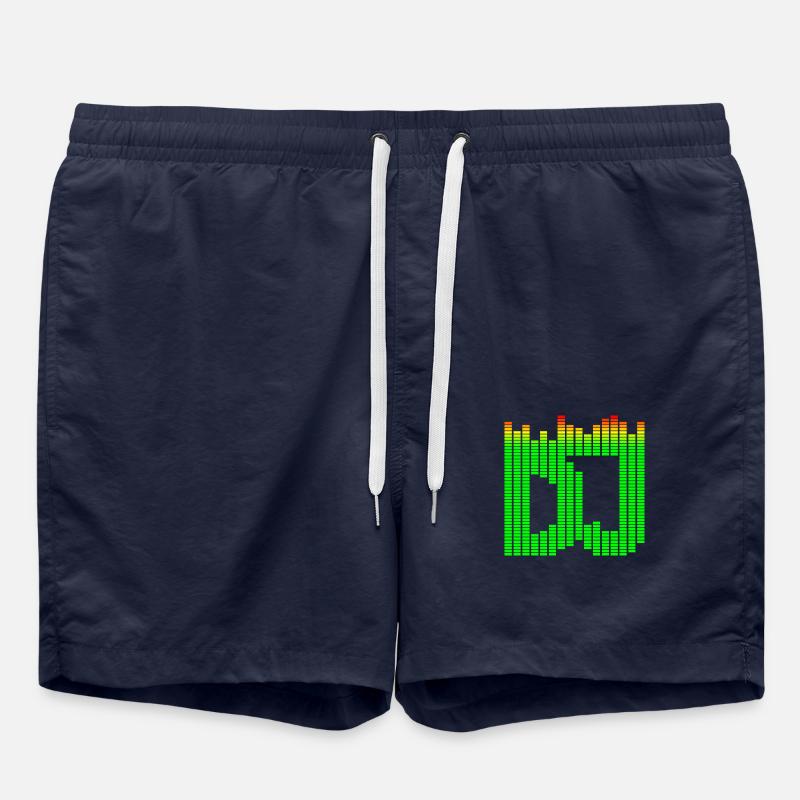 Égaliseur de musique DJ - Short de bain - bleu marine