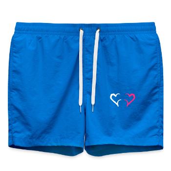 Coeur rose et blanc - Short de bain - cobalt blue - Devant