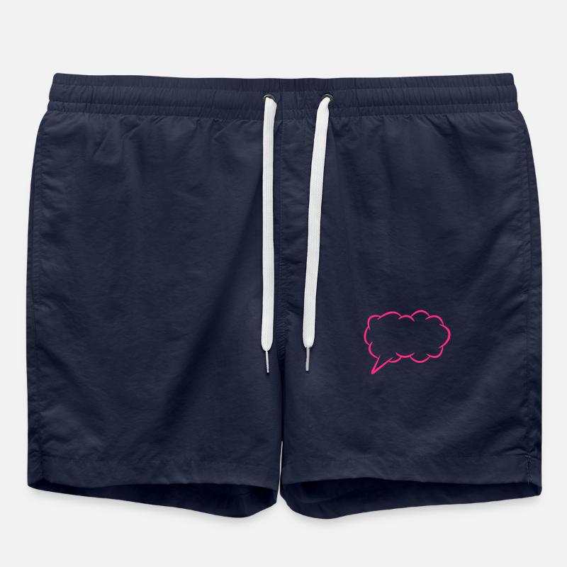 Speech bubble thought bubble - Swim Trunks - french navy