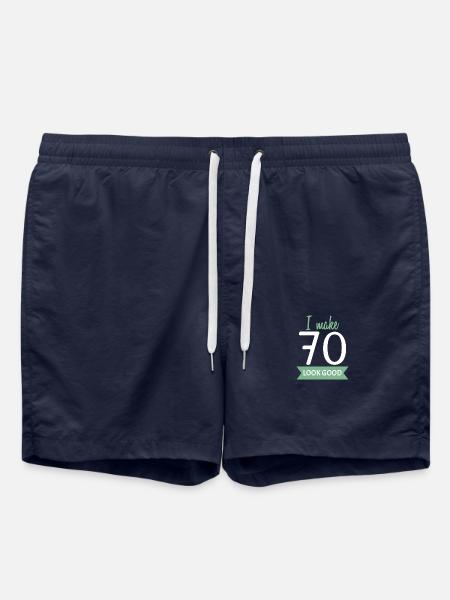 70th birthday saying - Swim Trunks - french navy