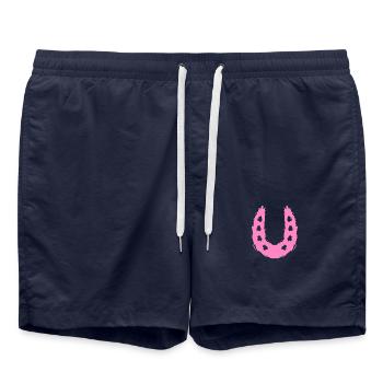 Cheval symbole de fer à cheval - Short de bain - bleu marine - Devant - AI Model Male 185 light (185cm)