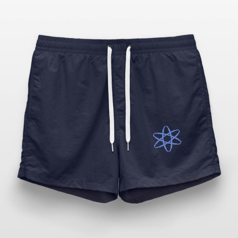 Atom symbol nuclear power Swim Trunks