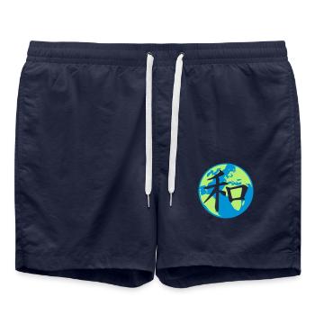 Signe japonais paix dans le monde - Short de bain - bleu marine - Devant - AI Model Male 185 light (185cm)
