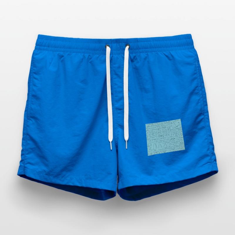 Math Equation Pattern, Math Formula Lover Gift Swim Trunks