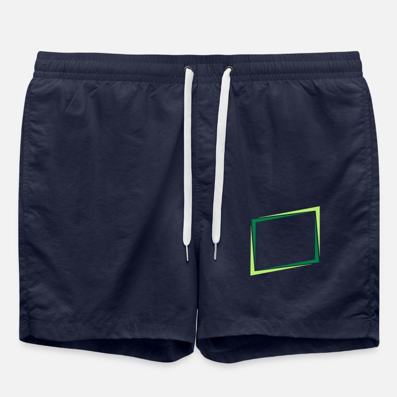 Rectangle frame sign - Swim Trunks - french navy