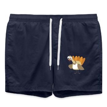 Turkey Gobbler - Swim Trunks - french navy - Front - AI Model Male 185 light (185cm)
