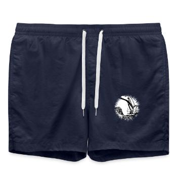 Excavator - Swim Trunks - french navy - Front - AI Model Male 185 light (185cm)