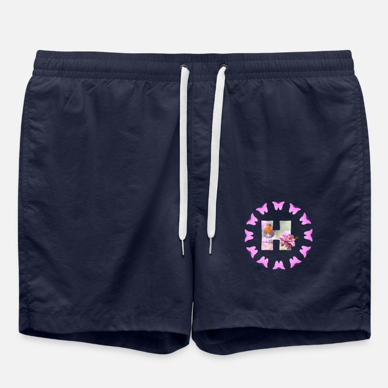 fruit blossom h - Swim Trunks - french navy
