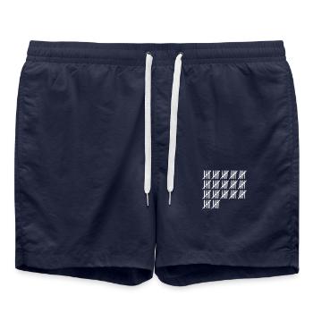 85 Birthday Bar List - 85 years old - Swim Trunks - french navy - Front - AI Model Male 185 light (185cm)