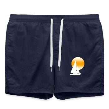 Voile - Short de bain - bleu marine - Devant - AI Model Male 185 light (185cm)