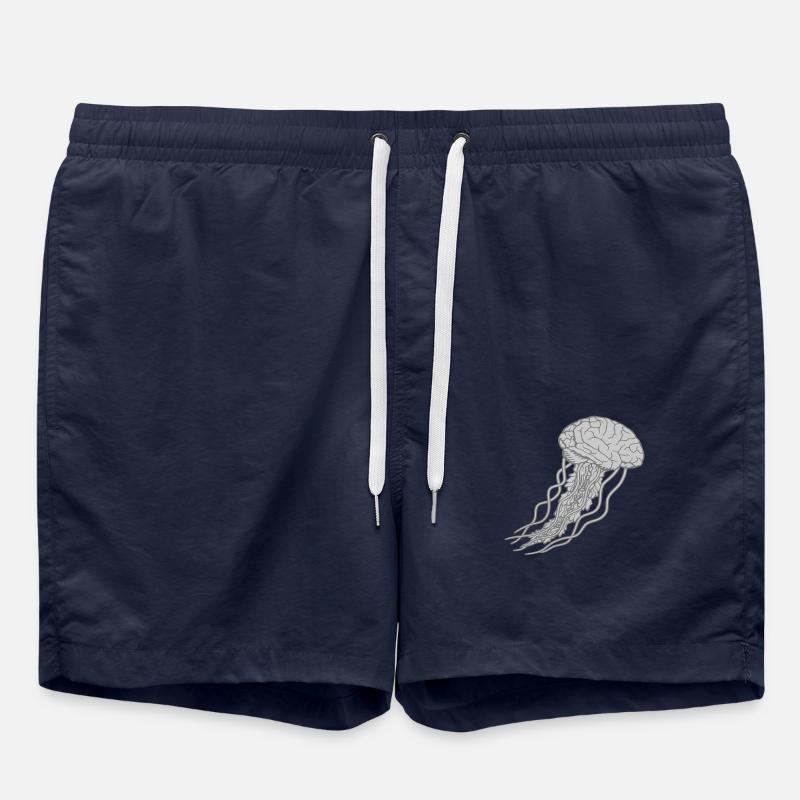 Illustration de méduses cérébrales - Short de bain - bleu marine