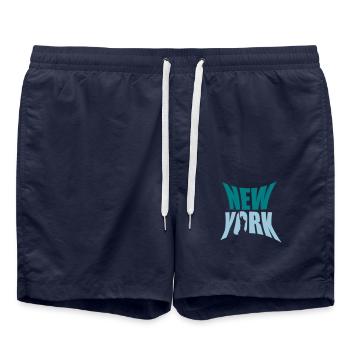 America New York - Swim Trunks - french navy - Front - AI Model Male 185 light (185cm)