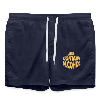 Beer belly May contain alcohol - Swim Trunks - french navy - Front - AI Model Male 185 light (185cm)