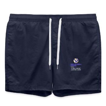 Volleyball Coach Definition - Badeshorts - French Navy - Vorne - AI Model Male 185 light (185cm)