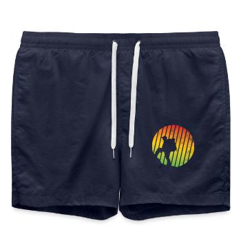Wandern Berg Bouldern Berge Klettern Bergsteigen - Badeshorts - French Navy - Vorne - AI Model Male 185 light (185cm)