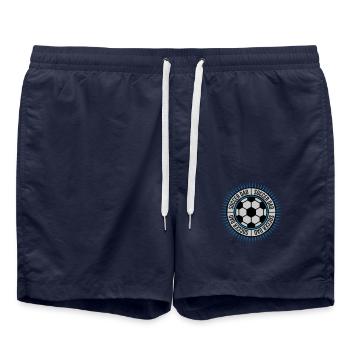 Logo Sport Soccer Papa - Short de bain - bleu marine - Devant - AI Model Male 185 light (185cm)