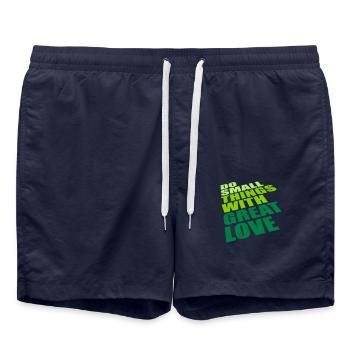 Quote do small things - Swim Trunks - french navy - Front - AI Model Male 185 light (185cm)