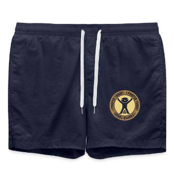I pooped today Zitat - Badeshorts - French Navy - Vorne - AI Model Male 185 light (185cm)